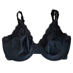 Wacoal Softly Styled Lace Trim Underwire Bra Black Size 34G NEW